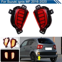 2pcs for suzuki ignis mf 2016 2017 2018 2019 2020 led rear bumper reflector light rear fog warning light braking brake lights