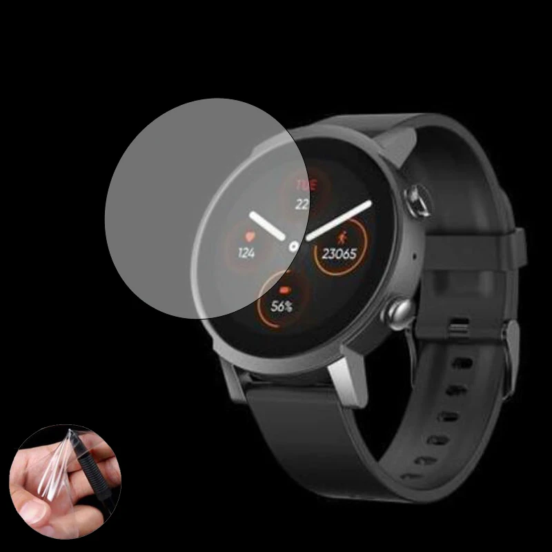 

5pcs Soft TPU Clear Protective Film Smartwatch Guard For Ticwatch E3 Sport Smart Watch Screen Protector Cover Protection