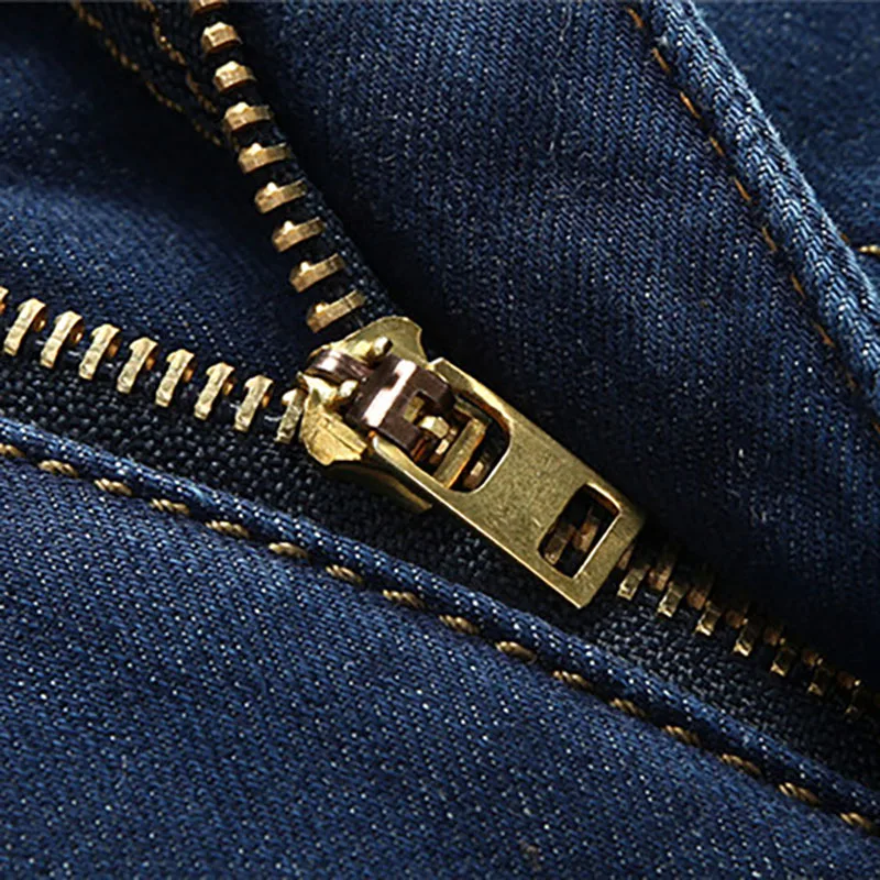 Джинсы мужские Зимние флисовые классические Стрейчевые теплые фланелевые брюки