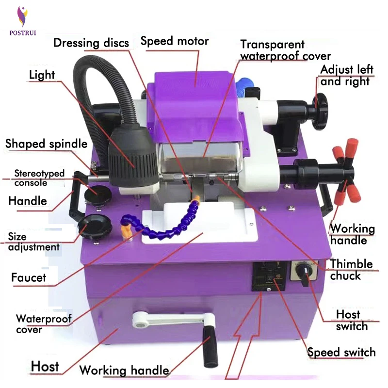 Mini wooden bead processing machinery water grinding machine round ball shape and cut two in one 220v | Инструменты