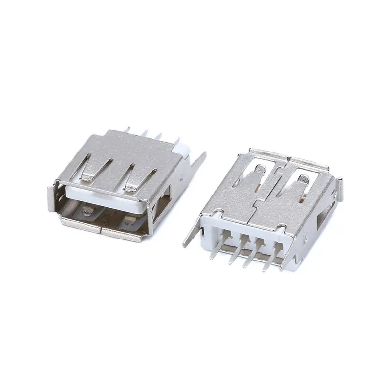 10/20 шт. USB Type A гнездовой вертикальный разъем 180 градусов 4-контактный штекер