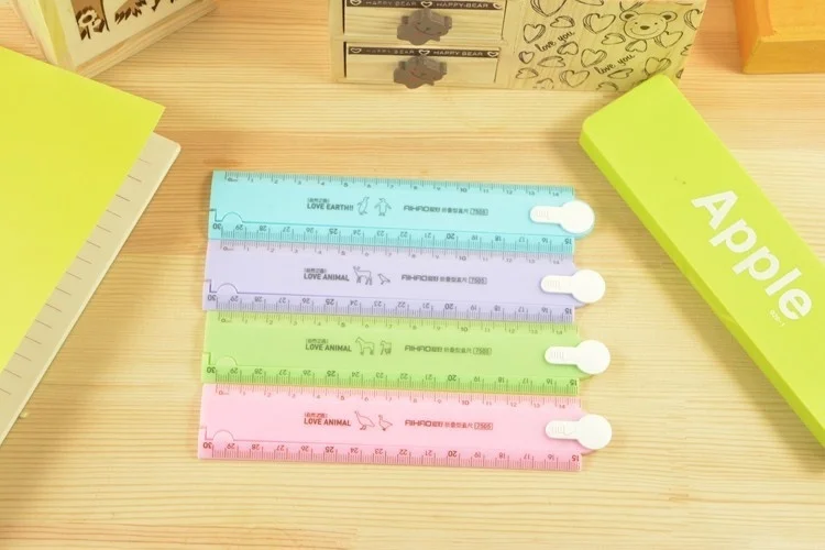 30 см милые кавайные конфеты складная пластиковая линейка для детей студенческий