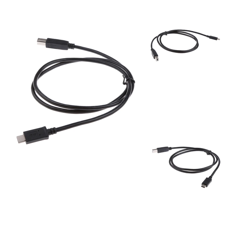 3x USB Type-c к USB2.0 Type-B Мужской зарядный кабель для печати 1 м |