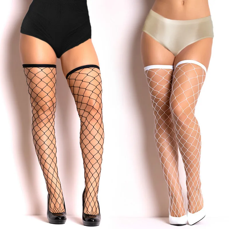 

2020 Hot Sexy Stocking Woman Hollow Out High Waist Net Lace Fishnet Top Garter Belt Thigh-Highs Stockings Pantyhose medias mujer