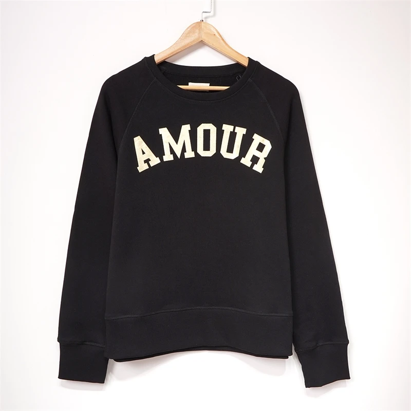 

women's printed sweatshirt, casual long sleeve crew neck sweater, women's wild top in 2021
