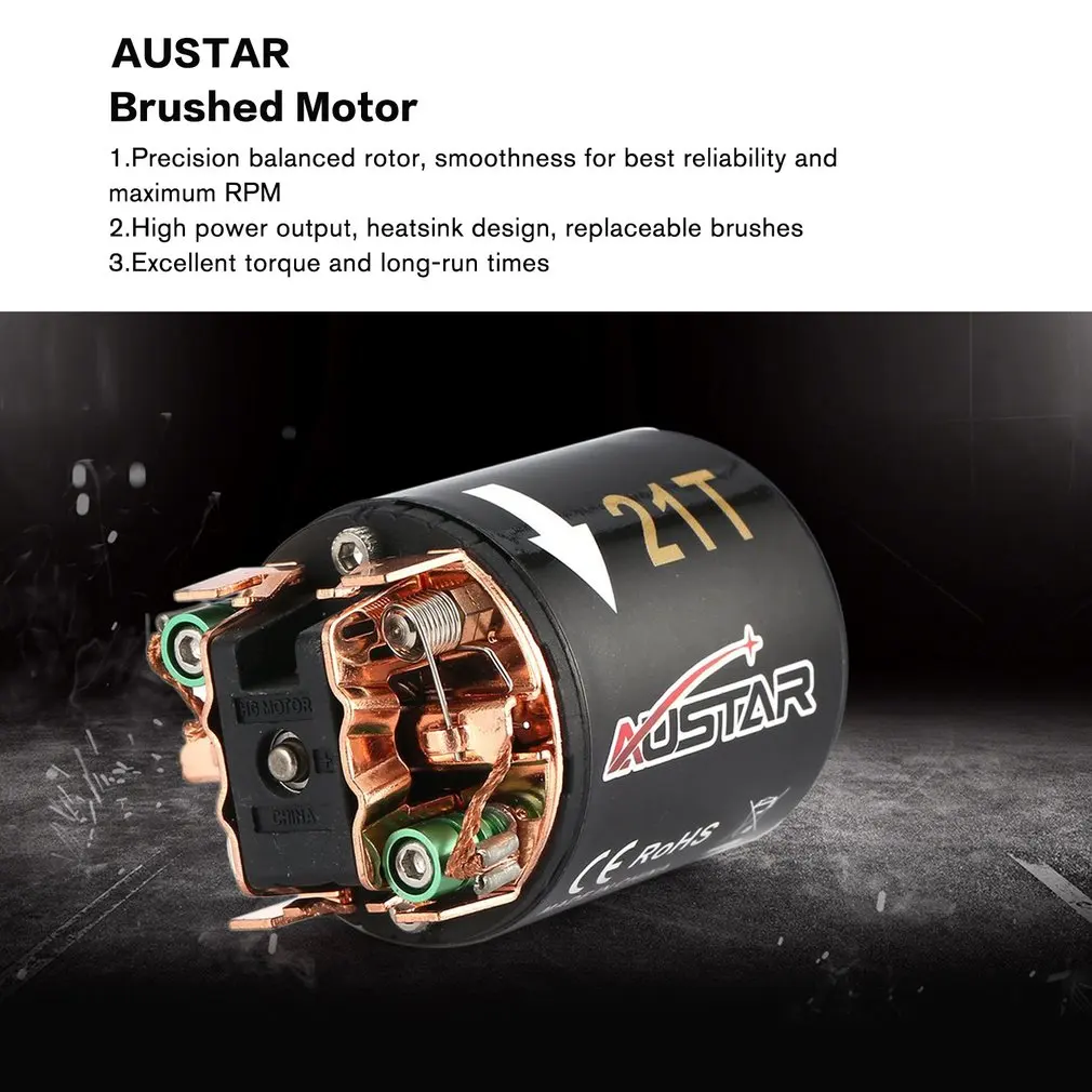 AUSTAR AX 540 13T 17T 21T 23T 27T 35T 45T 55T 80T матовый двигатель for1/10 ON/Off Road Rock Crawler Climbing Дрифт тур RC