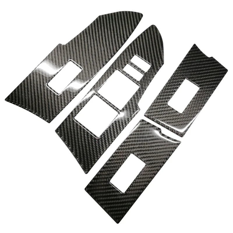 

Для TOYOTA Corolla 2014-2018 кнопки переключателя из углеродного волокна для автомобильных дверей, окон, лифтов, крышки, отделки, стикеры, наклейки, акс...