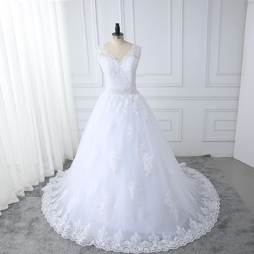 

Винтажное свадебное платье без рукавов с v-образным вырезом vestido de noiva индивидуальный заказ большие размеры свадебное кружевное платье с дли...