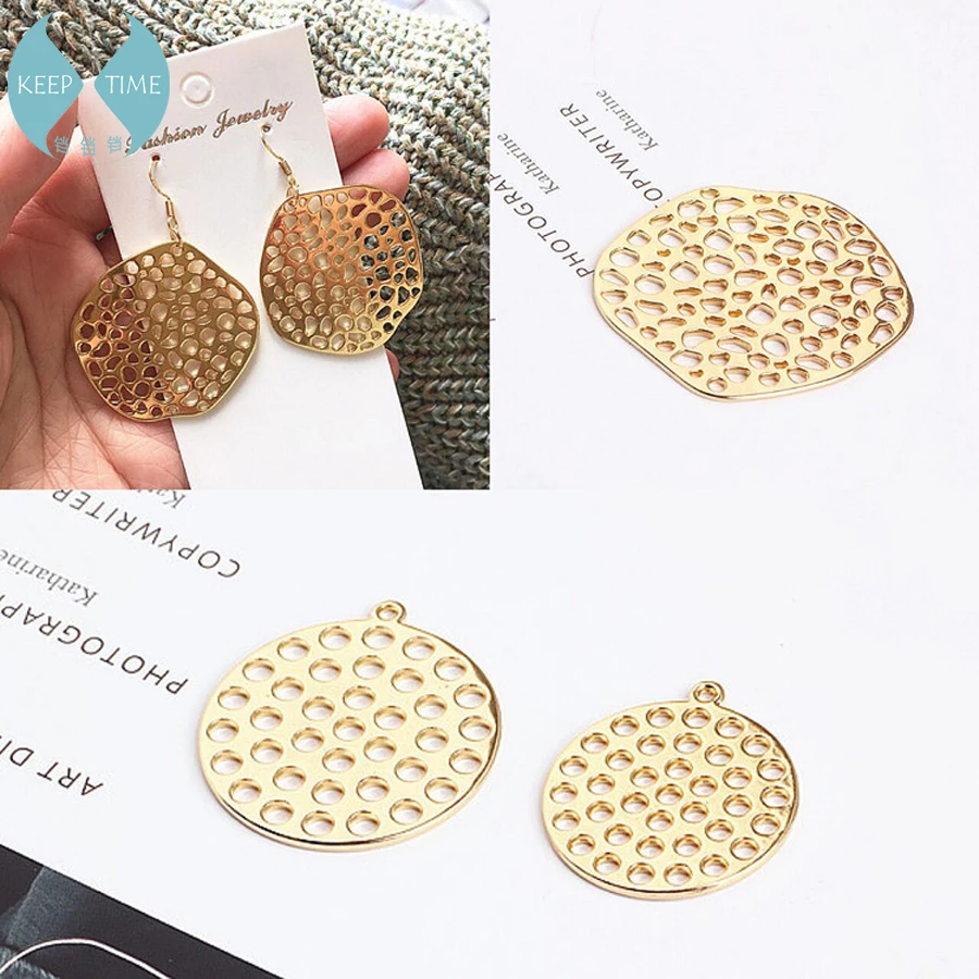 Ritoule DIY аксессуары для ювелирных изделий сплав полые круглые серьги неправильной