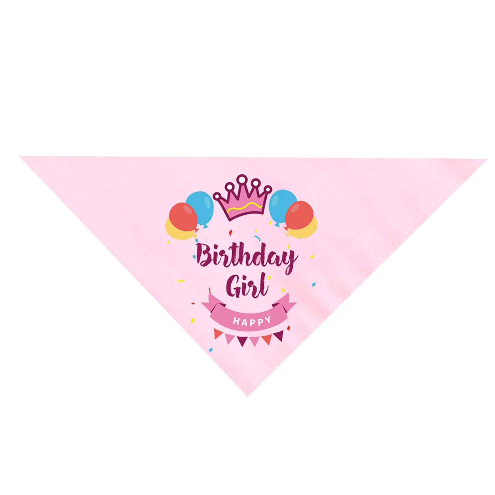 

#4 Pet Birthday Saliva Towel Double Cotton Eco-friendly Dog Scarf Birthday Decoration Accessories Crown Design Headwear Hat