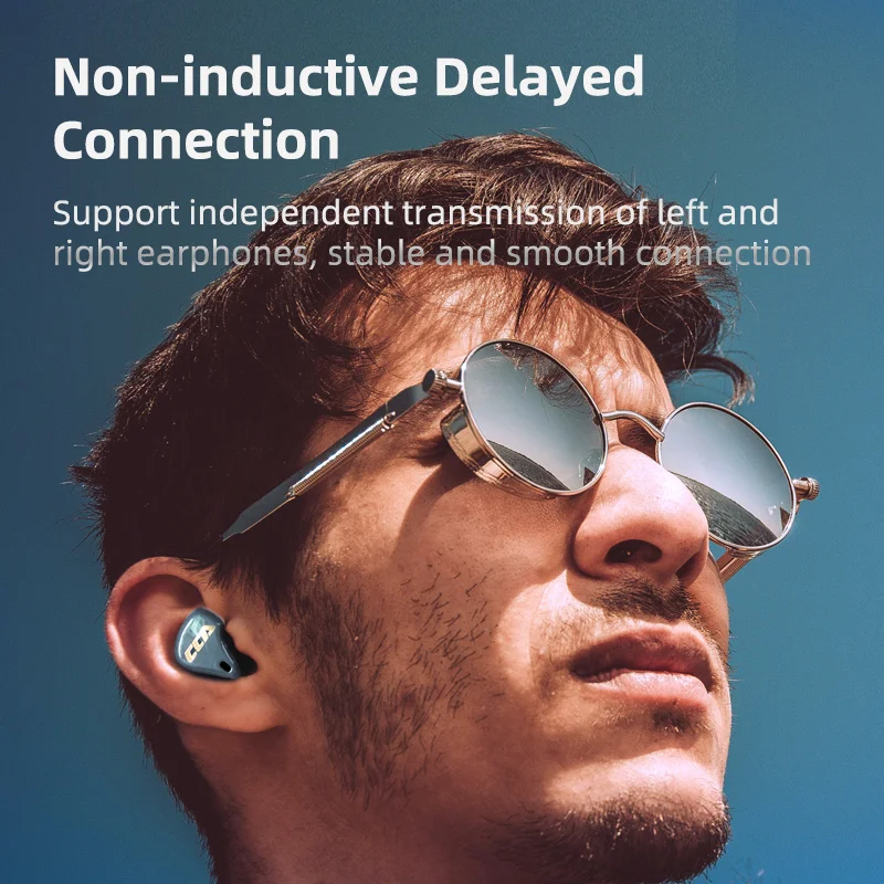 

CCA CX4 TWS Bluetooth 5.0 1BA+1DD Hybrid Driver Unit HIFI Earbud Wireless Sport Game Noise-Cancellation Earphone with Chip AAC