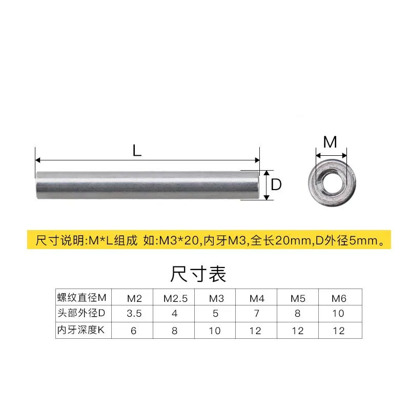 2 шт. M3 Наружный диаметр 5 мм цилиндрические Алюминиевые гайки для стойки модель