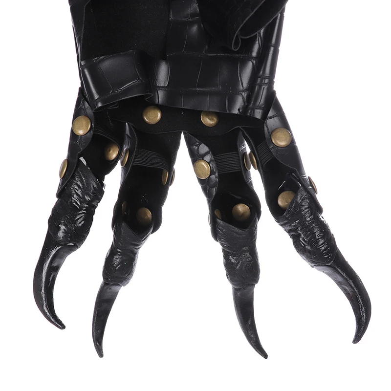 

Claw Gloves Faux Leather Halloween Gloves Long Nails Metal Rivets Studded Party Cosplay Costume Accessories