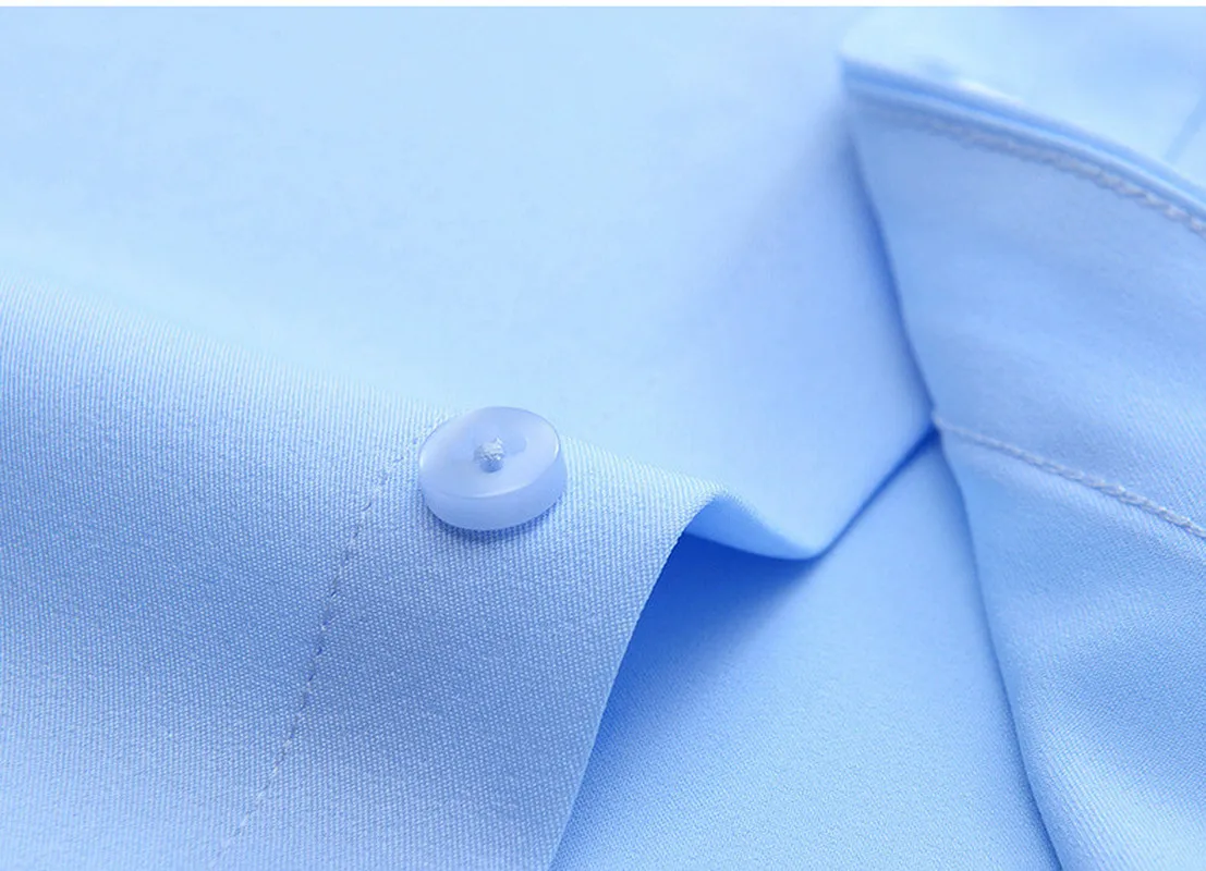 

Trendy Men's Casual Stretch Long Sleeve Dress Shirts Single Patch Pocket Standard-fit Formal Business Work Office Basic Shirt