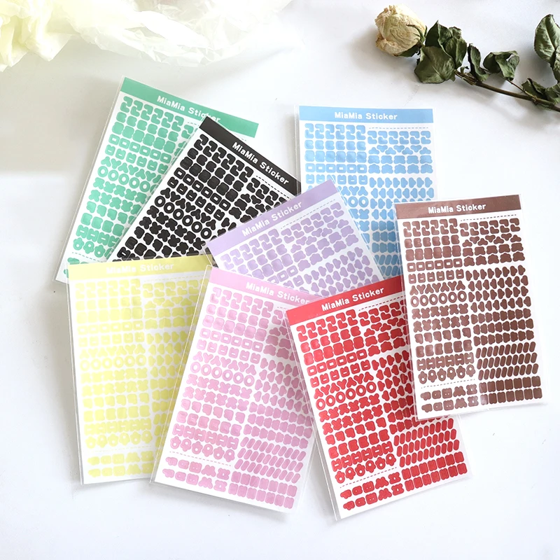

1Pcs Candy Color Stickers Creative Girl Heart Hand Account DIY Collage Material Planner Notebook Journal Decoration Stationery