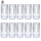 Новинка 10 шт.компл. 5075 мл пустые прозрачные черные фрикционы круглая трубка заполняющая палочка дезодорант контейнер