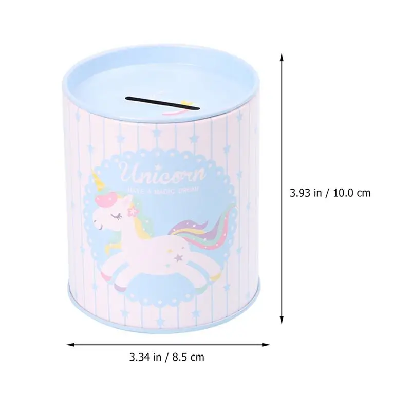 

Cartoon Unicorn Money Boxes Tinplate Children Piggy Banks Money Saving Boxes