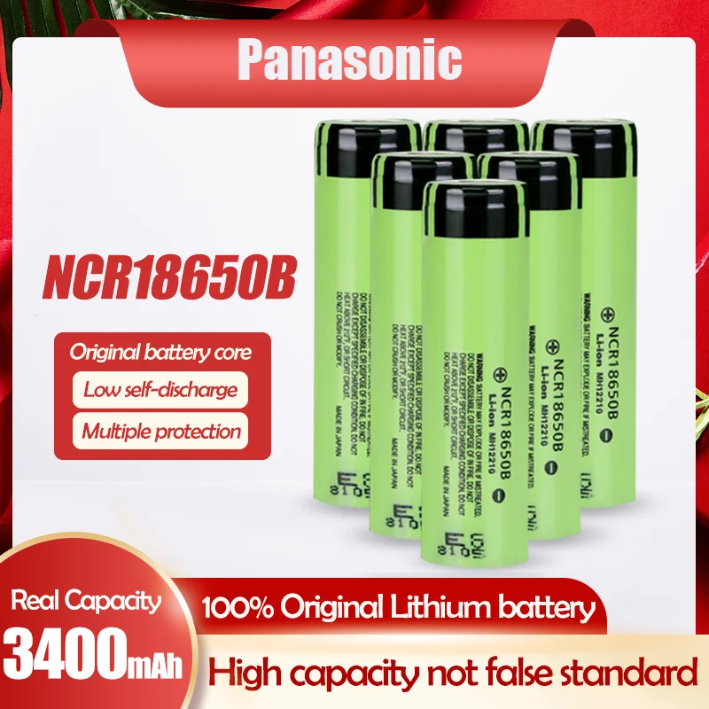 100% оригинальный Panasonic NCR18650B 3 7 V 18650 3400mah ионно литиевая Перезаряжаемые Батарея для