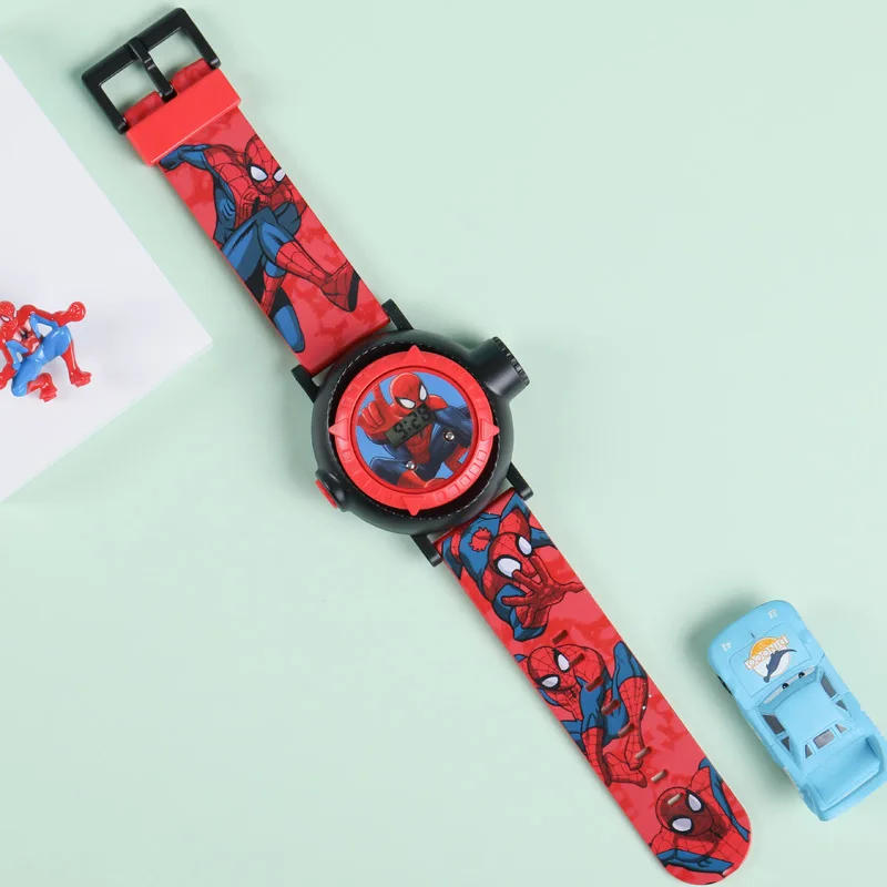 Big Sale Boy Toy Watch Projector Spidermen Super Children Friend Child Digital Watches Kid Gift Party Present Simple Red Rubber