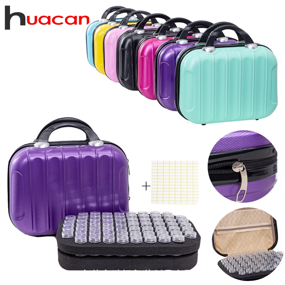 

Huacan Diamond Painting Opbergdoos New 132 Bottles Zipper Container Storage Box Tool Diamond Embroidery Accessories Hand Bag