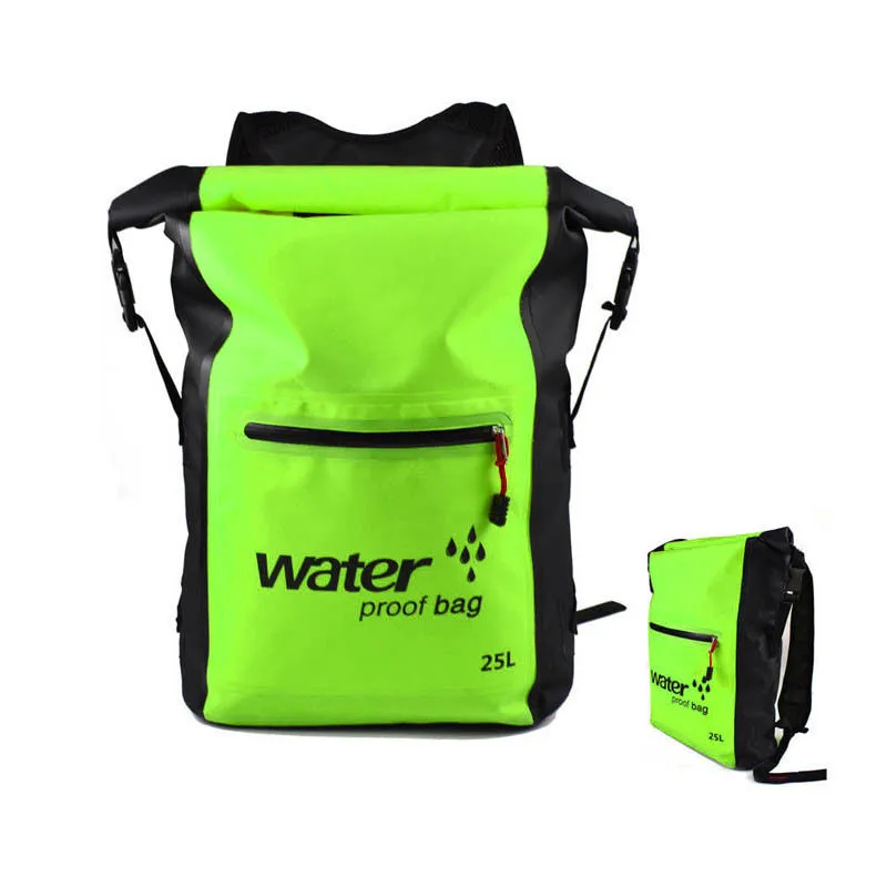 

25L Waterproof Folding Backpack Outdoor Hiking Camping Dry Bag Sport Surfing Boating Swimming Rucksack Travel Backpack 7 Color