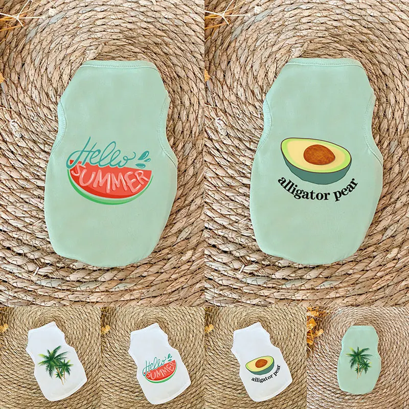 

Dog Clothes for Small Dogs Cute Printed summer Pets tshirt Puppy Dog Clothes Pet Cat Vest Cotton T Shirt Pug Apparel Costumes