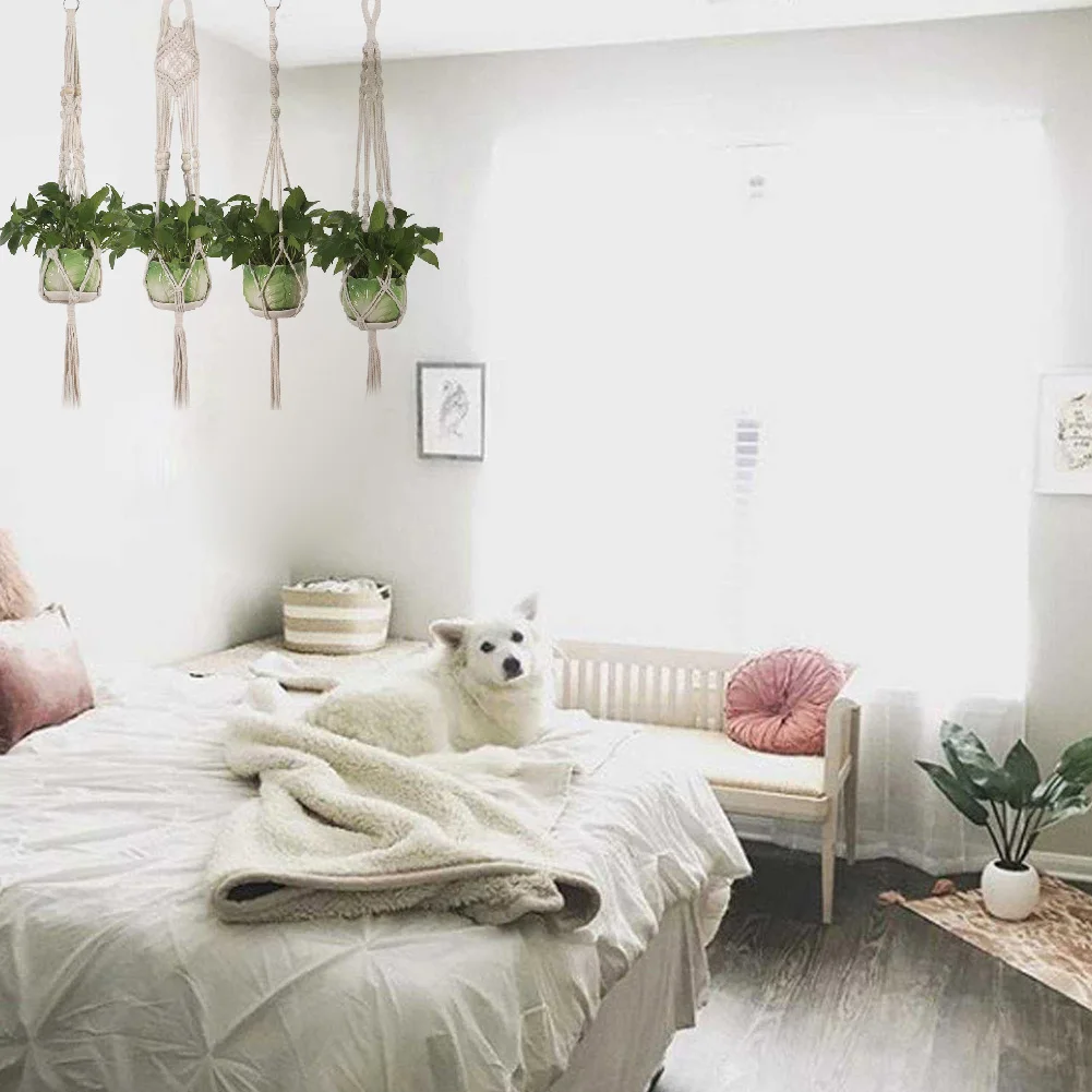 4 упаковки комнатных и уличных подвесных цветочных горшков декоративные