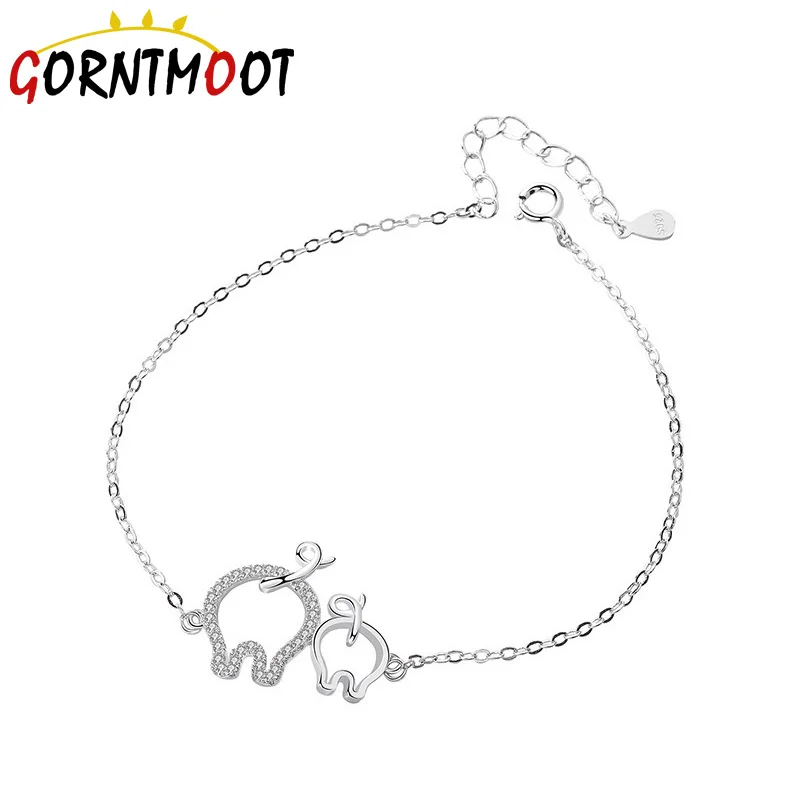 Серебряный браслет 925 милый свинка на шнуровке цепочка женский очаровательный