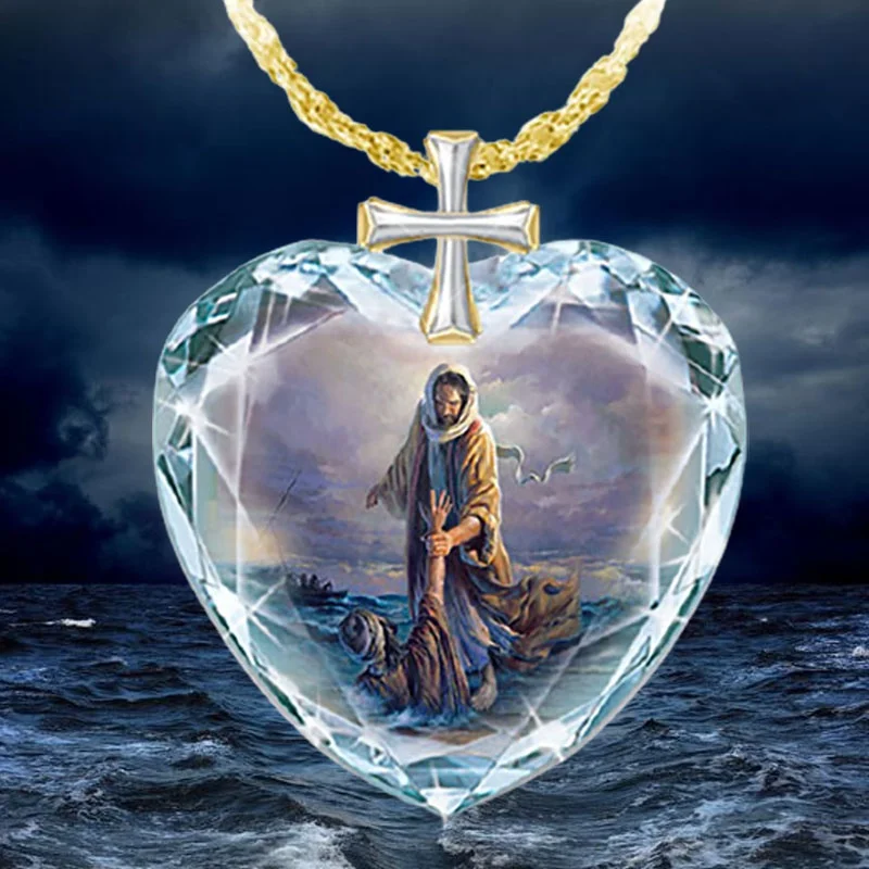 чокер на шею цепочка женская Модное ожерелье с изображением Иисуса золотого для