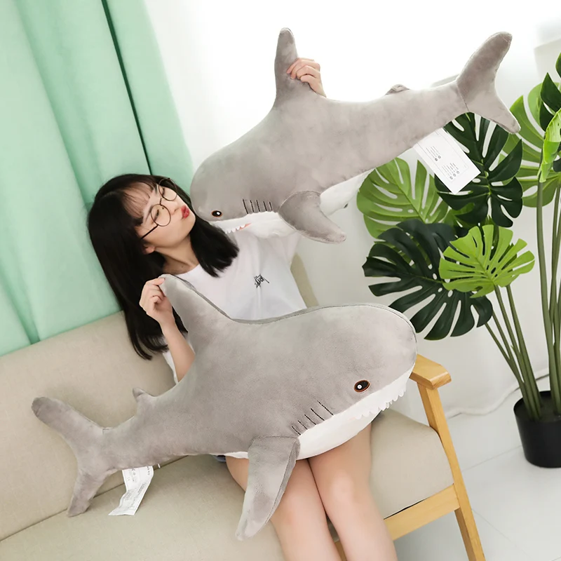 

1pcs Shark Plush Toys Popular Sleeping Pillow Travel Companion Toy Gift Shark Cute Stuffed Animal Fish Pillow Toys for Children