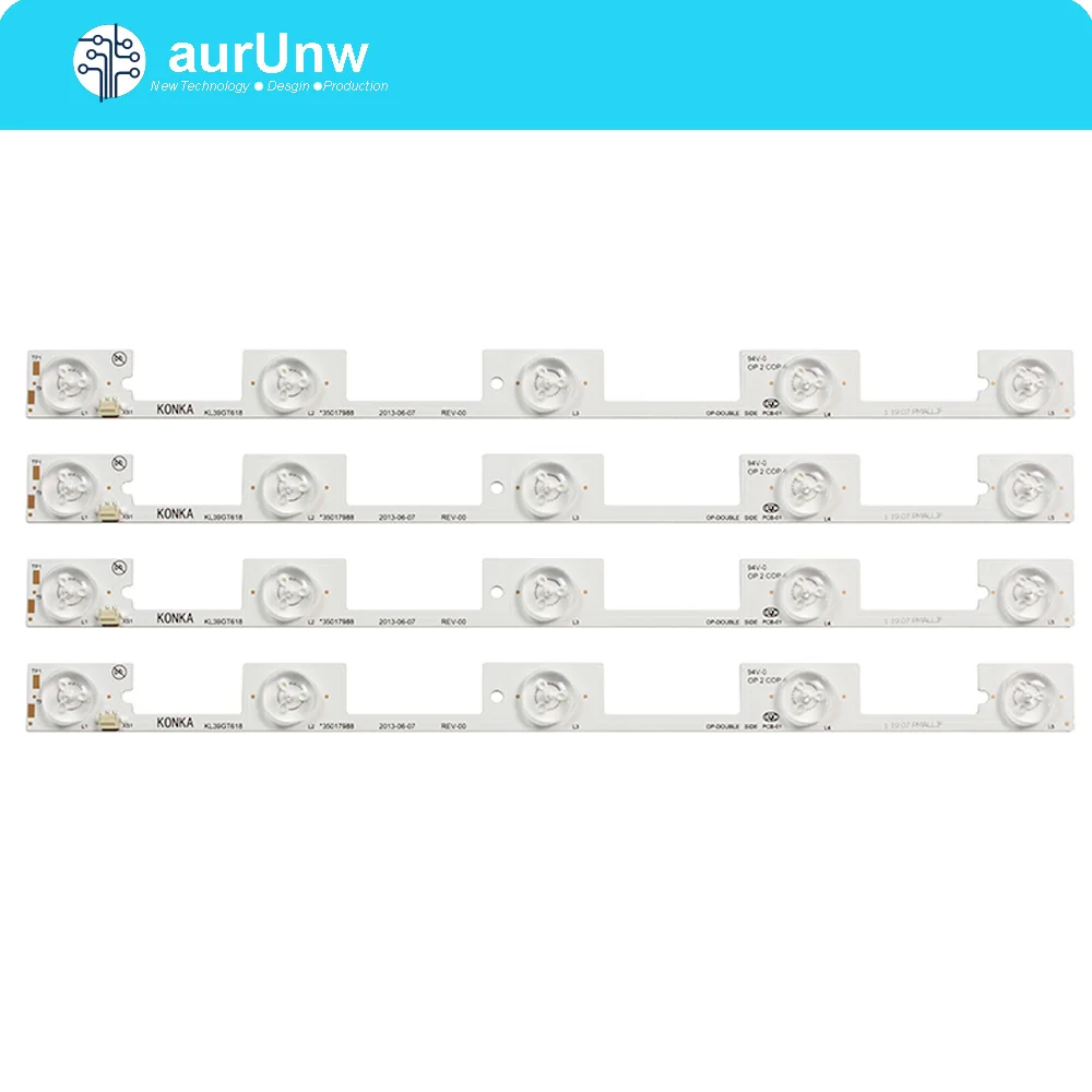 

500 шт./лот светодиодный Подсветка лампа полосы для 39 дюймов ТВ KL39GT618 35017988 35017990 5 светодиодный s * 6V 308 мм