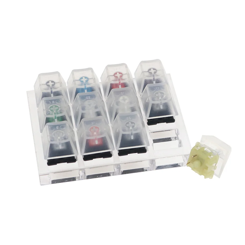 12 Keycaps инструмент для тестирования вал механический полупрозрачный имитирующий