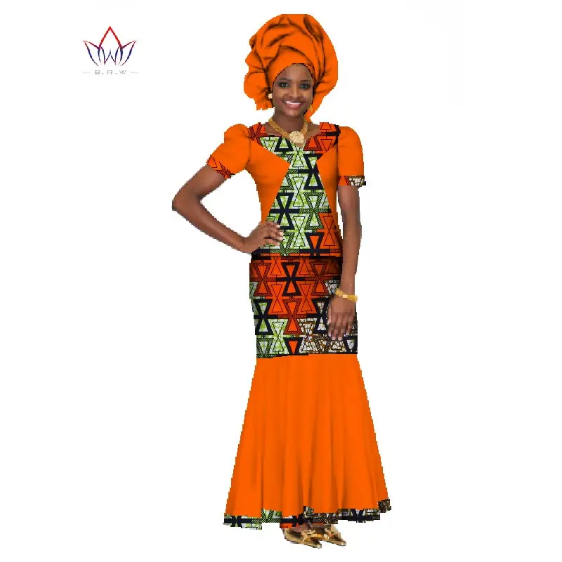 Летнее женское платье традиционная африканская Женская одежда из 2 предметов
