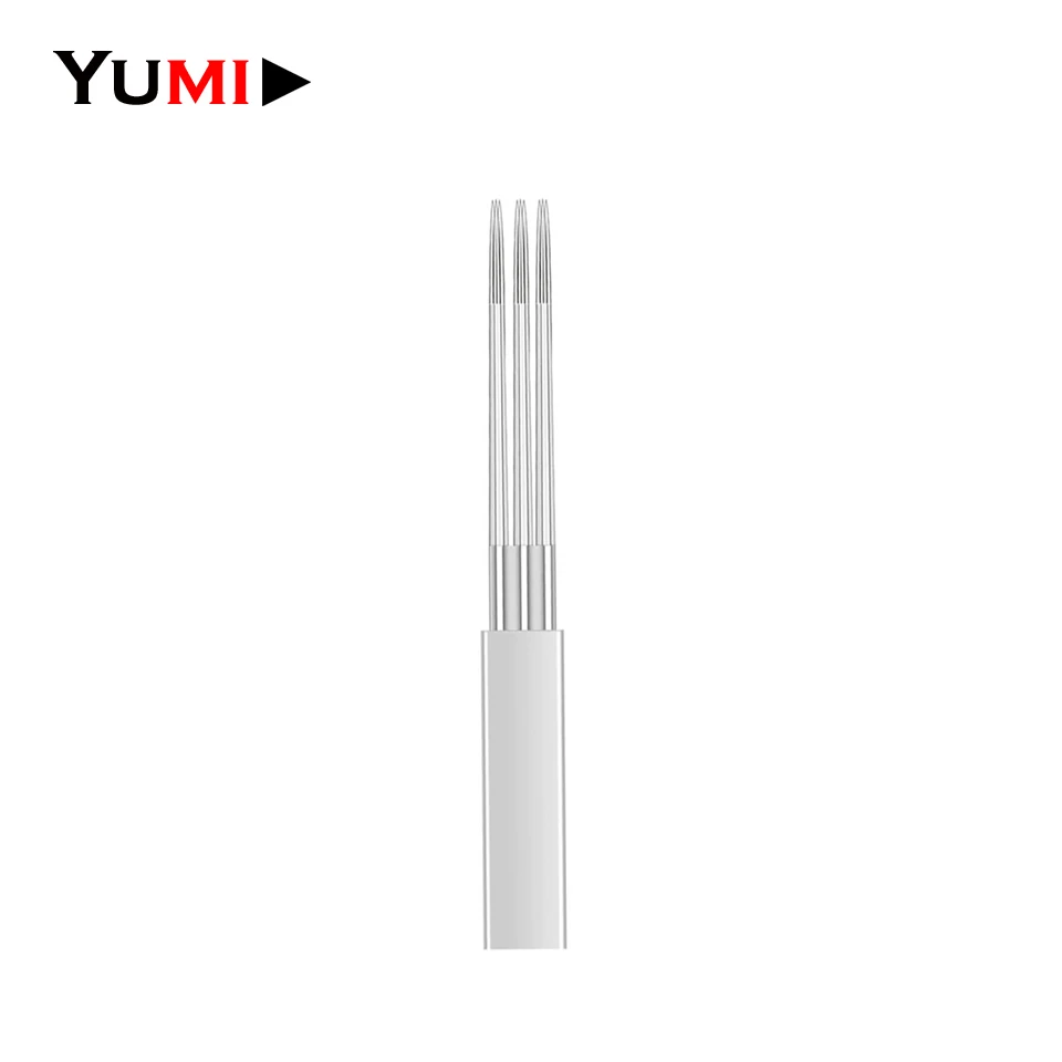 100 шт. 3 ряда R3 с типом спайки Round 3x3 иглы картриджи для 3D Перманентный макияж туман