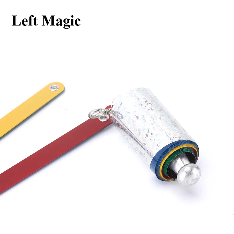 Прижимание круга к трости (серебристый/многоцветный нержавеющая сталь) фокусы