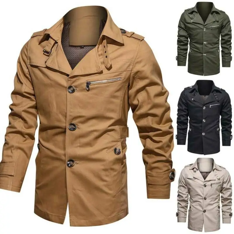 

Men's Winter Military Tactical Jacket Plain Warmer Coat Casual Windproof Outwear
