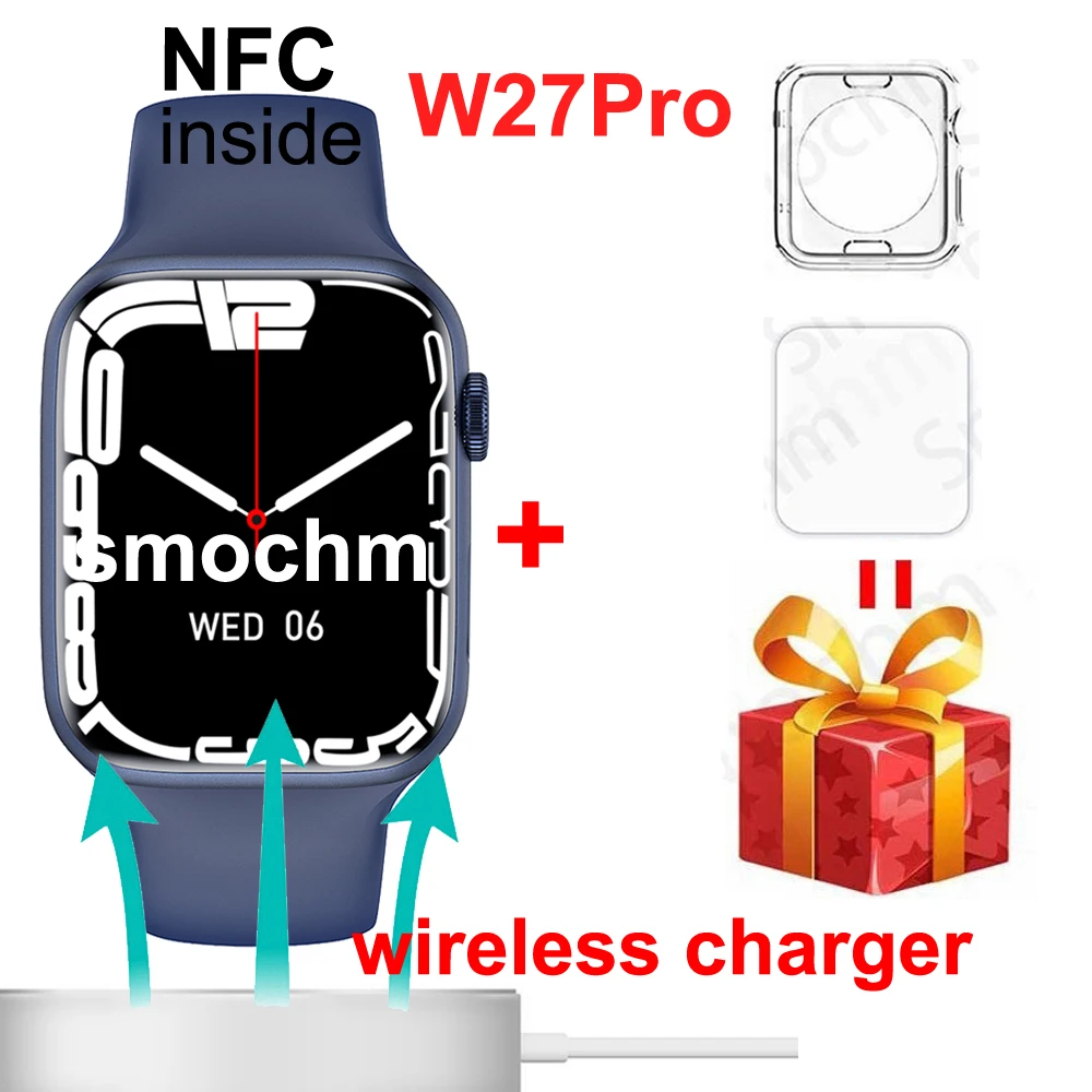 Водонепроницаемые Смарт-часы Smochm IWO14 W27Pro W27 максимальное расстояние 45 мм NFC -