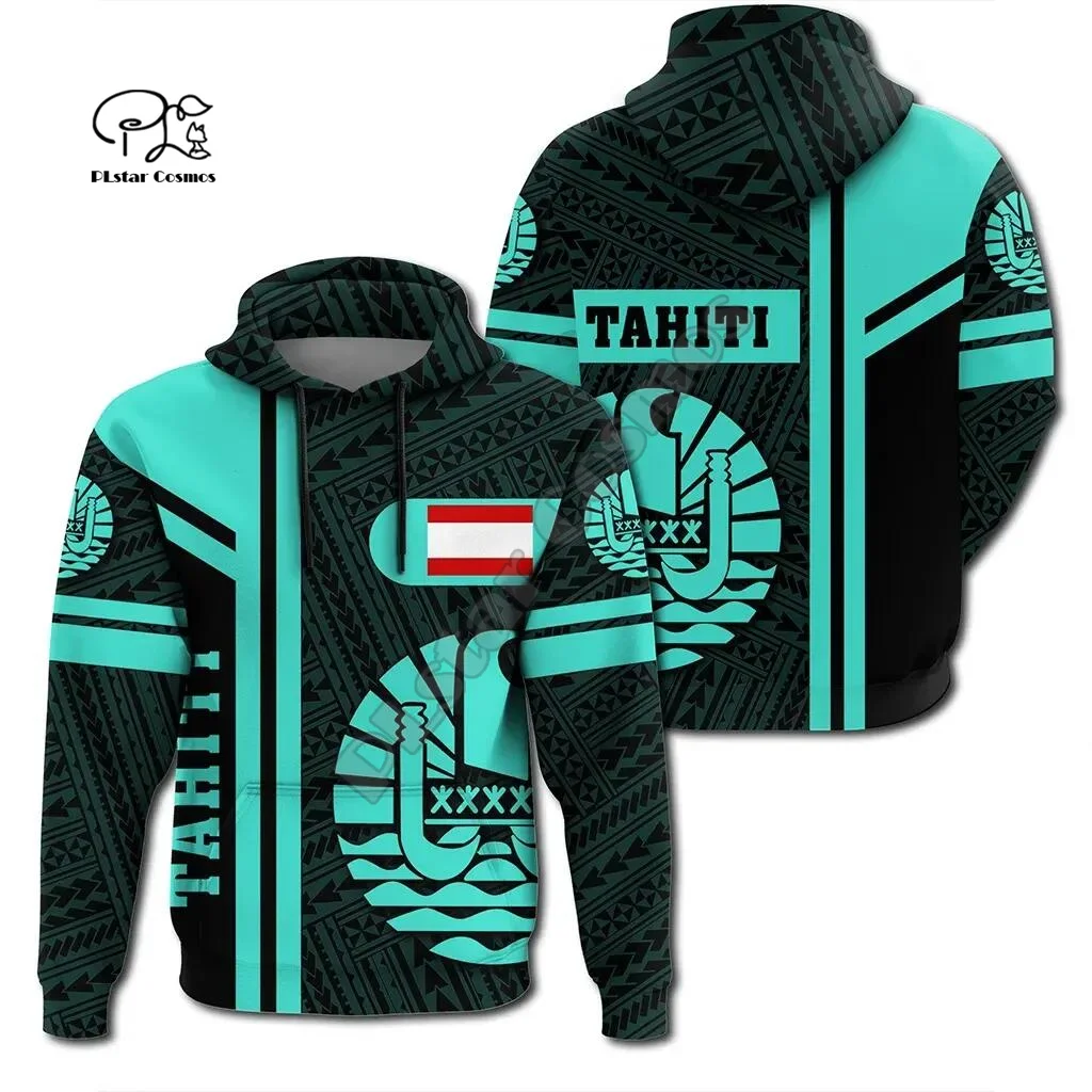 

NewFashion French Polynesia Art Tahiti Country Flag Tribal Culture Retro Tracksuit 3DPrint Men/Women Autumn Colorful Hoodies D7