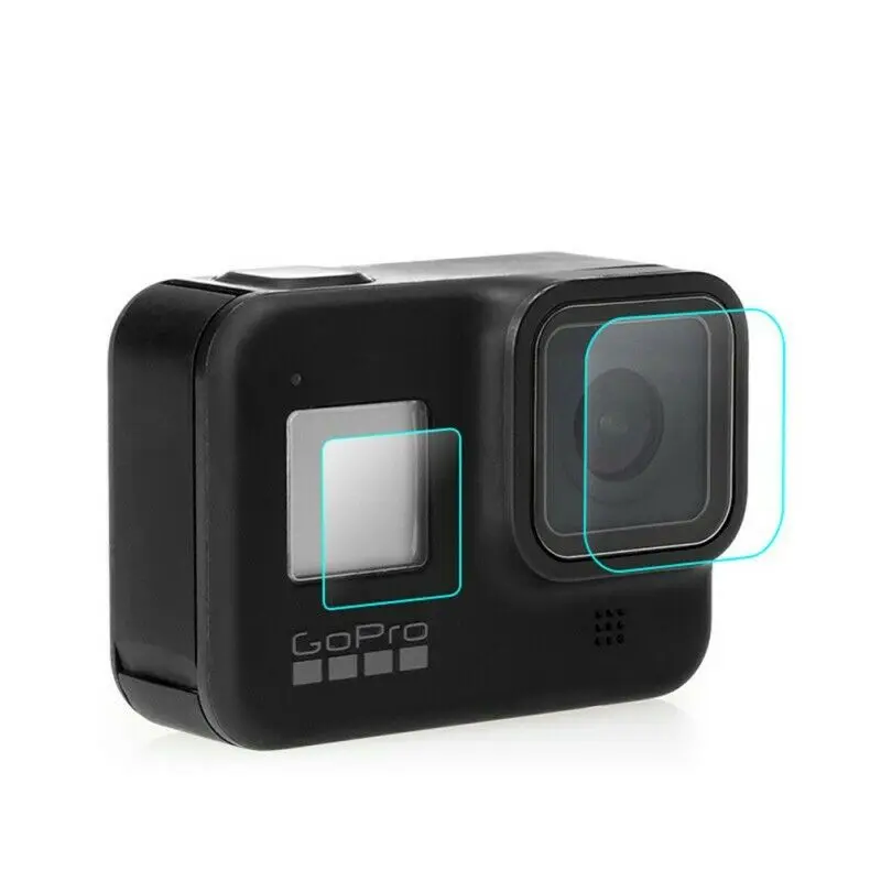 Закаленное стекло для защиты экрана GoPro Hero 8 Черная защитная пленка объектива Gopro8