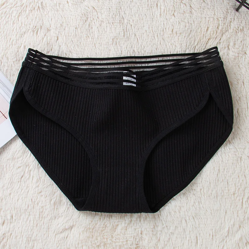 Panties Cotton Plus Size L-XXL Womans Underwear Briefs Women Thread Mid Rise Undershorts Sporty Shorts Breathable Underpants | Женская