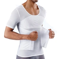 mens slimming body shapewear corset vest shirt compression abdomen tummy belly control slim waist underwear waist girdle shirts