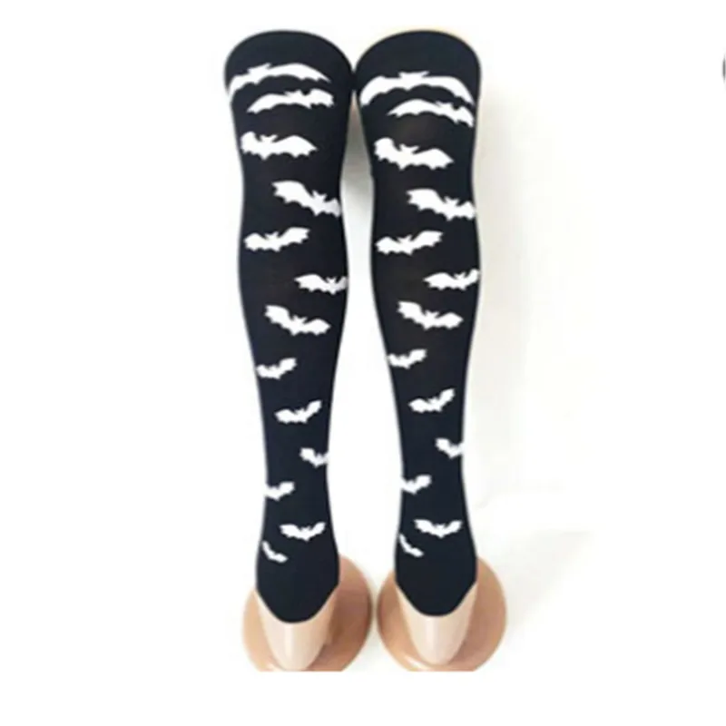 Лидер продаж 2020 брендовые готические чулки с рисунком летучая мышь женские