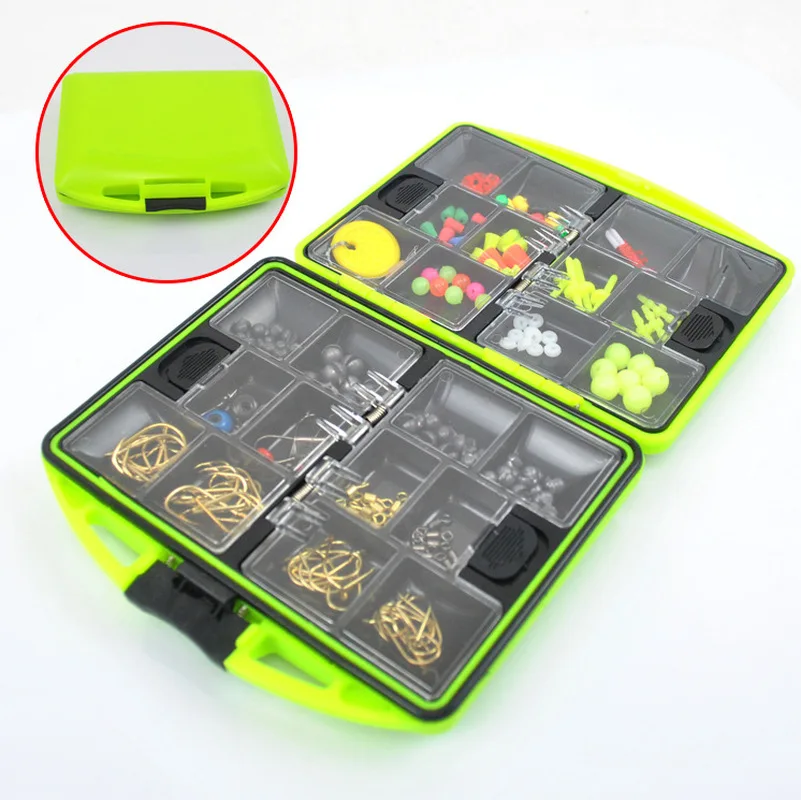 

Outdoor Fishing Tool Set Box Fishing Beads Lure Bait Jig Hook Swivels Tackle With 24 Compartments Fishing Accessories Box