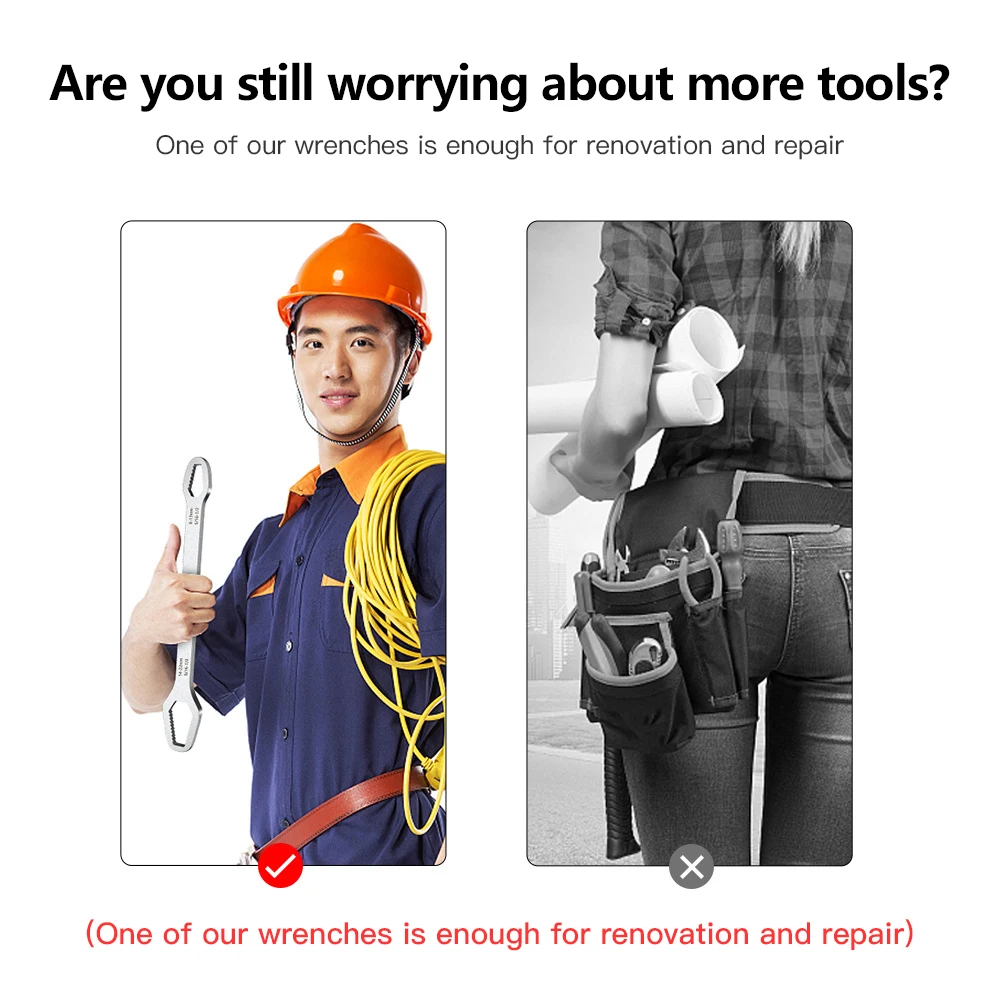 Шестигранный ключ Vastar Универсальный Регулируемый гаечный Torx 8-22 мм для ремонта