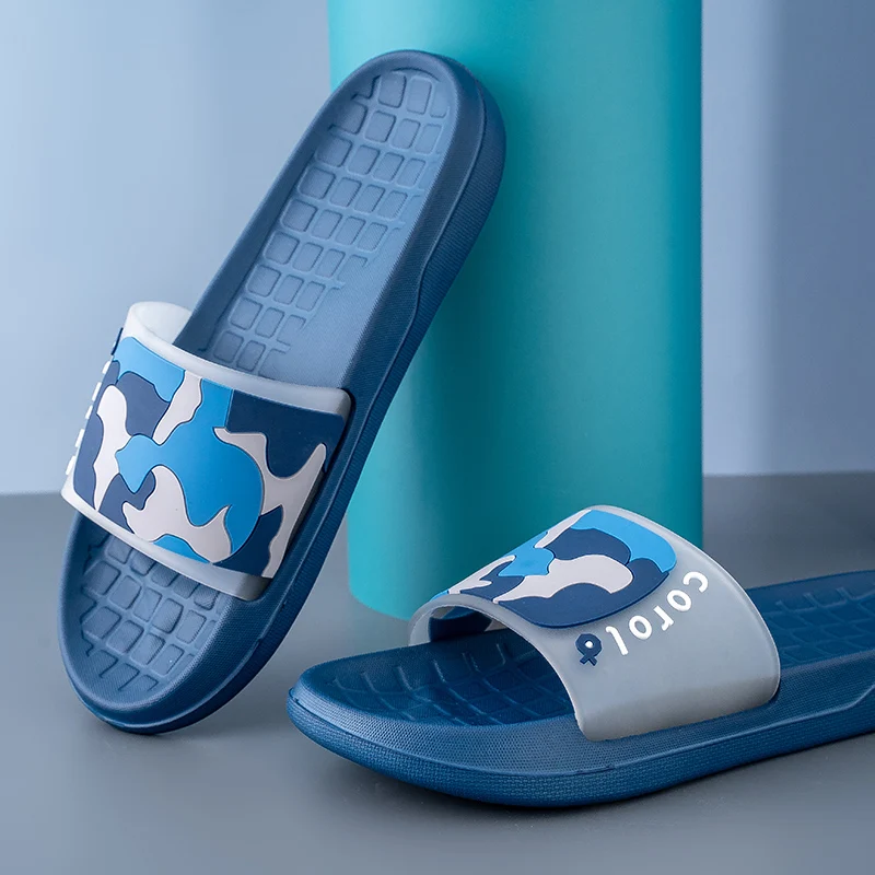 

New Summer Women Slippers Casual Camouflage Style Slides Male Non-Slip Indoor Outdoor Soft Beach Flip Flops Couples Sandals .