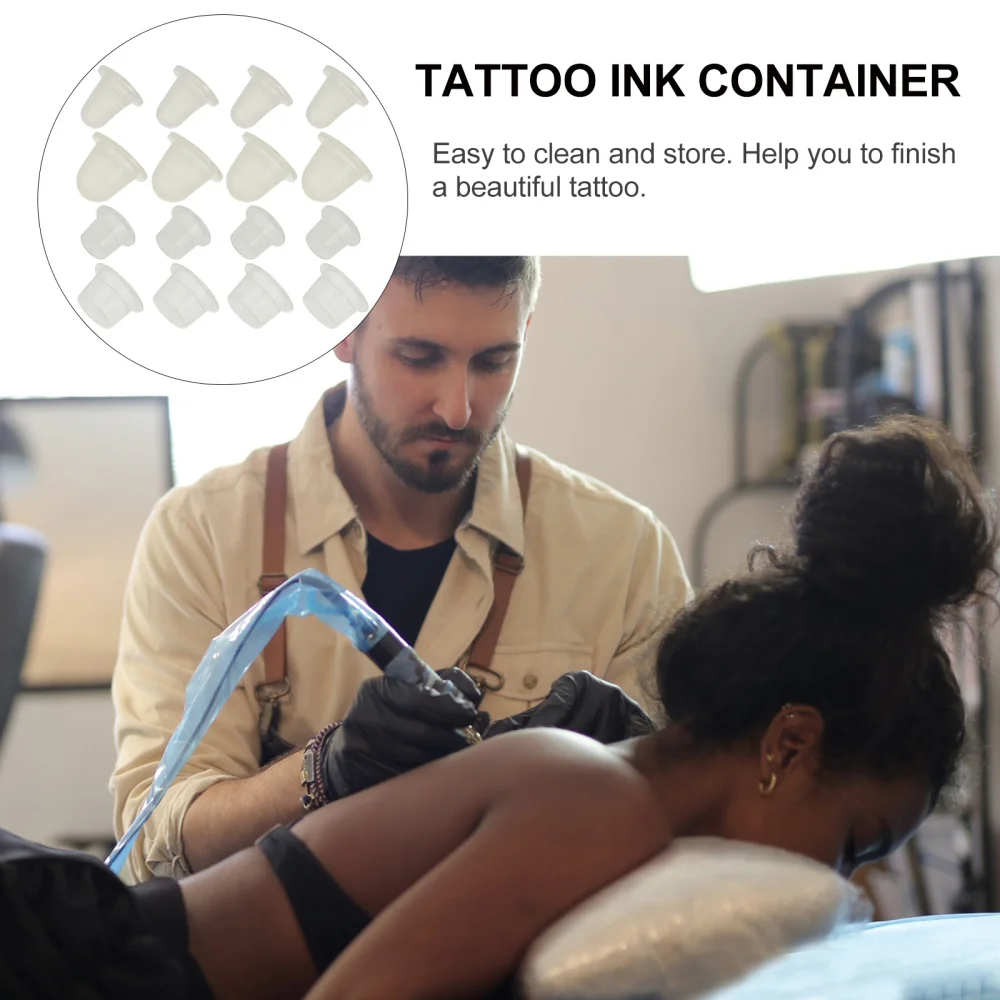 

200Pcs Disposable Cups Clear Pigment Cups Ink Pigment Cups