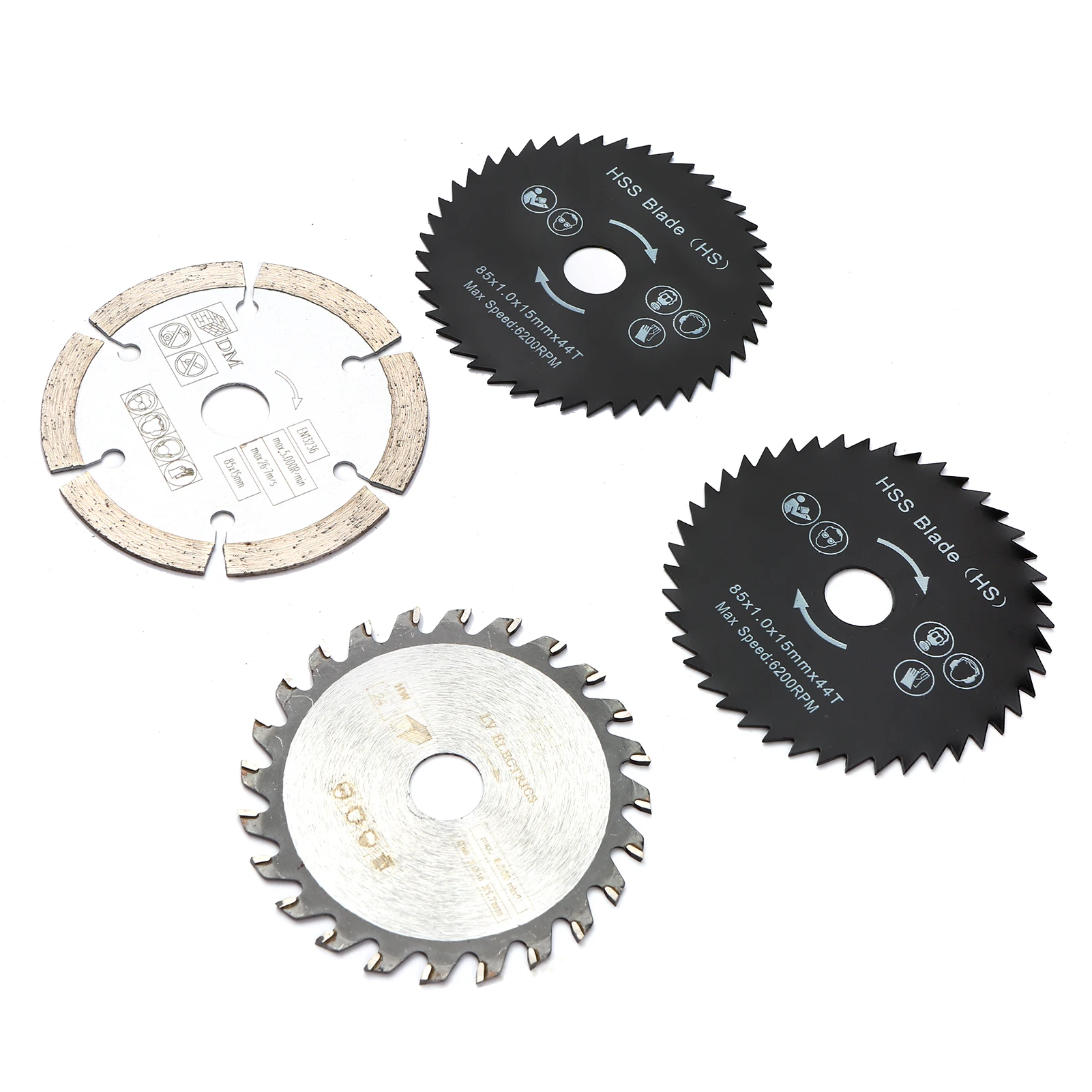 4 шт. 85*15 алмазный сплав из высокоуглеродистой стали HSS пилки Веб мини круглый лезвие режущего диска для алюминия и дерева.