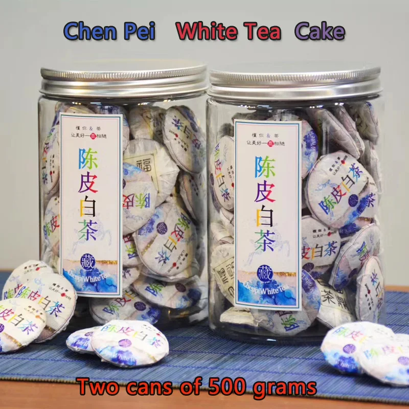 

Fujian Tangerine Peel Old White Tea Aged Kongmee Long Brow Tea Tangerine Peel Mini Small White Tea Tea Cake 100g200g Canned