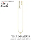 Женское ожерелье с подвеской, золотистое круглое ожерелье-переноска, весеннее Брендовое Ювелирное Украшение из серебра 2020 пробы в Европейском стиле, 925