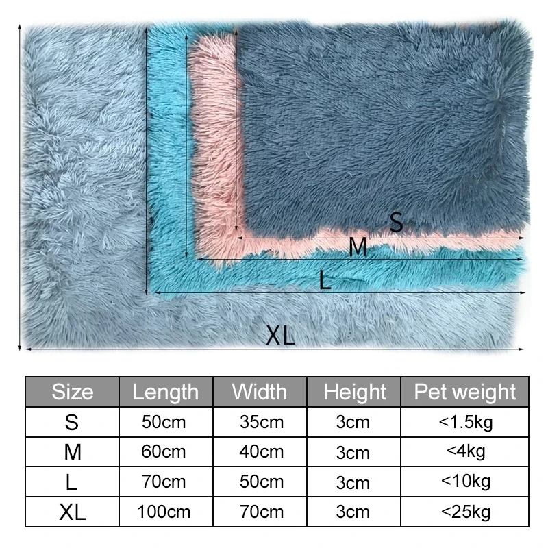 Зимний коврик для собаки мягкая моющаяся флисовая подушка питомца домашняя